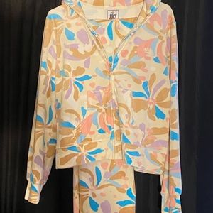 Juicy Couture floral zip up hoody